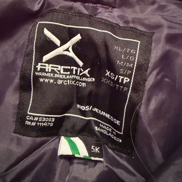 Purple Snow Pants Arctic XS Kids 6/7 - Picture 5 of 8